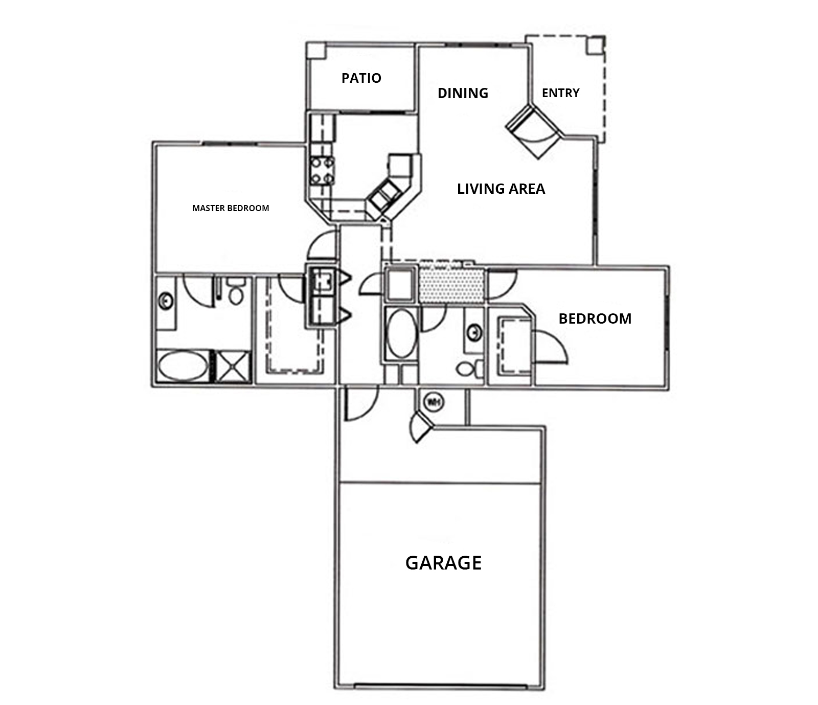 Plan 1157 2 Bedrooms, 2 Baths, 2 Car Garage